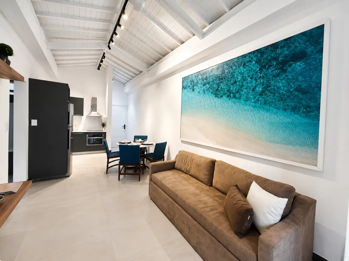 Apartamento com dois quartos próximo ao Projeto Tamar em Praia do Forte